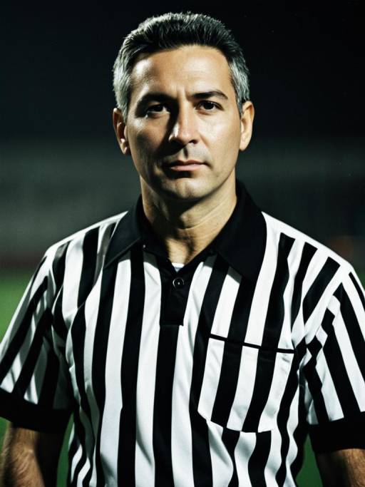 Serious Male Sports Referee Portrait