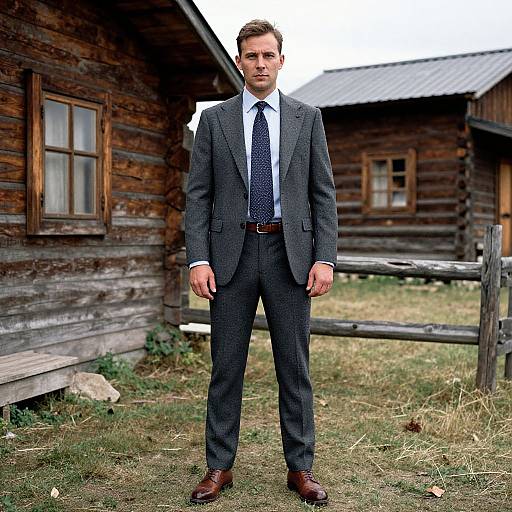 Confident Man in Tailored Suit