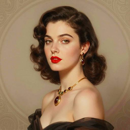 Elegant Vintage Portrait of a Woman