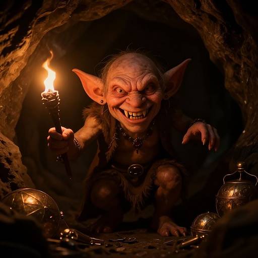 Mischievous Goblin in Treasure Cave