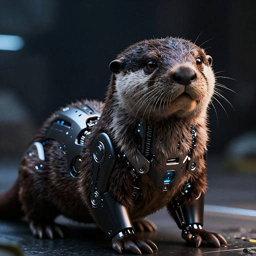 Cybernetic River Otter with Realistic Fur