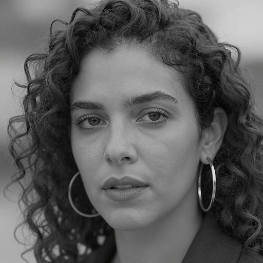 Intense Black and White Portrait of Woman