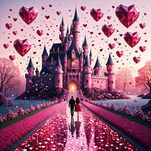 Romantic Crystal Castle for Valentine's Day