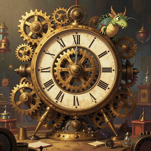 Fantastical Mechanical Clock Illusion
