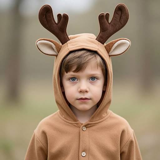 Deer Boy Costume with Antlers