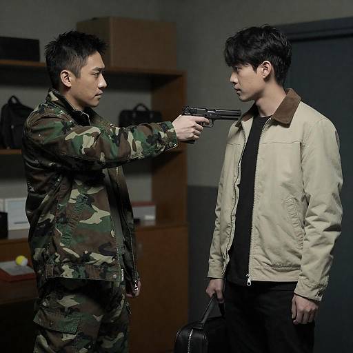 Dimly Lit Storage Room Standoff