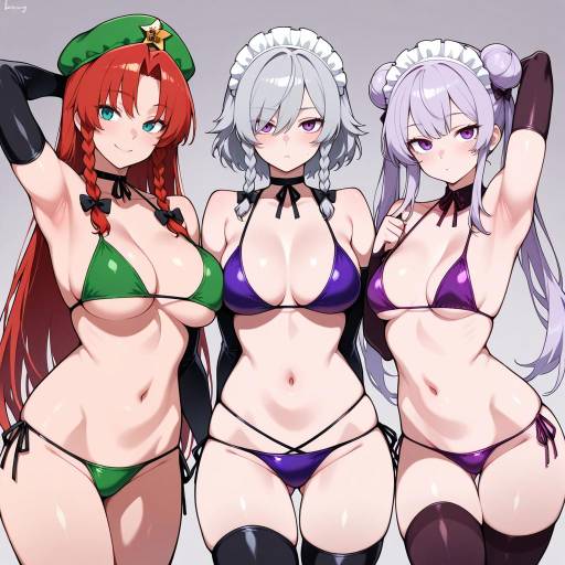 Girls in Swimsuits: A Colorful Duo