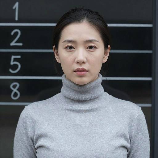 Portrait of an Asian Woman in Gray