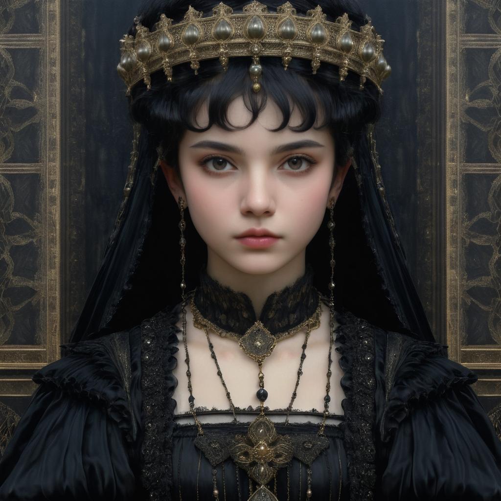 Gothic Princess Portrait in Dark Aesthetic