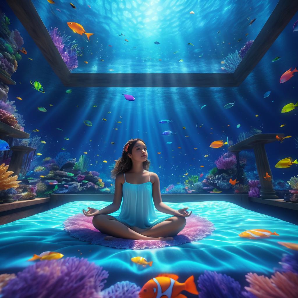 Dreamy Meditation in an Underwater Fantasy