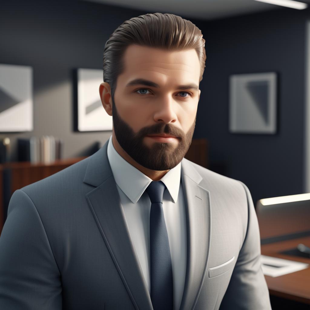 Cinematic Close-Up of Confident Man