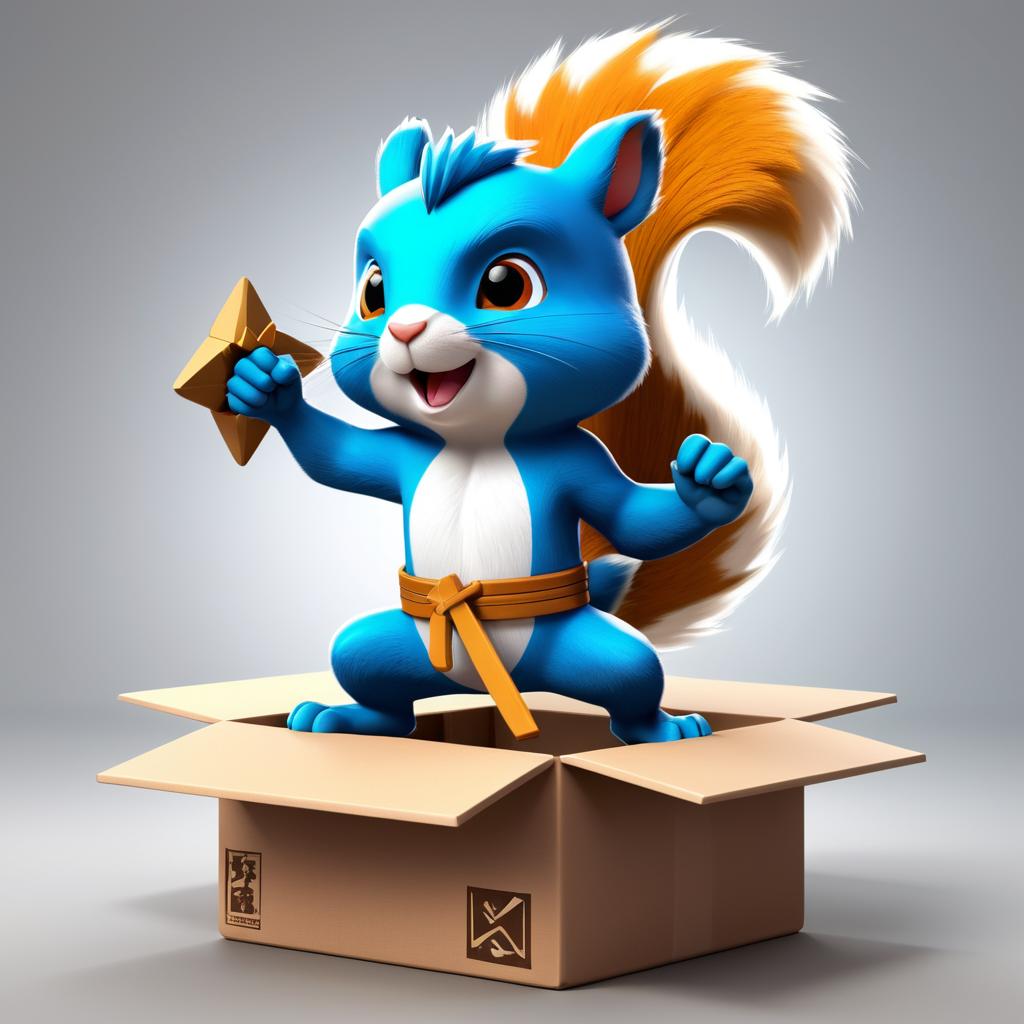 Ninja Squirrel: Box Fighter Concept Art