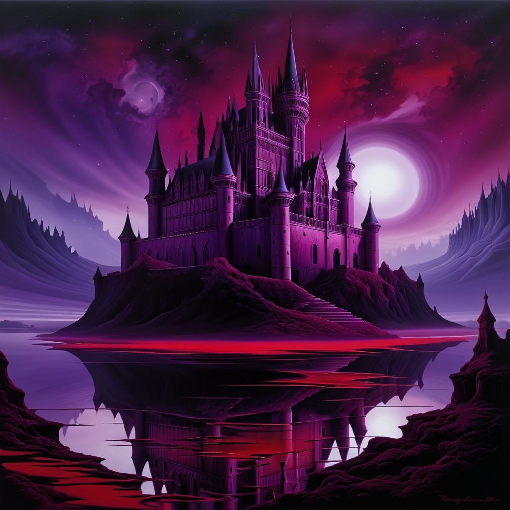 Gothic Surrealism: Ancient Castle Landscape