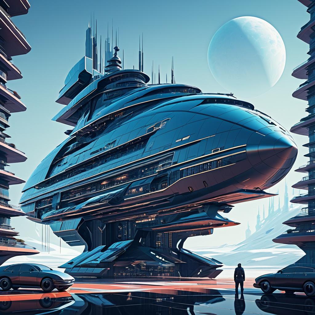 Futuristic Spaceship Design Inspired by Masters