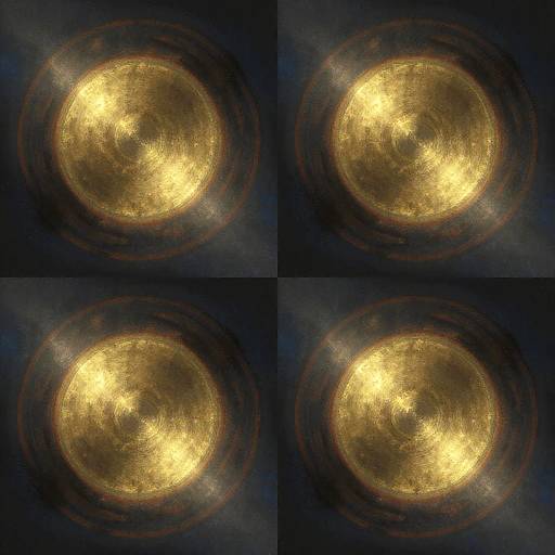 Abstract Metallic Circles Collage