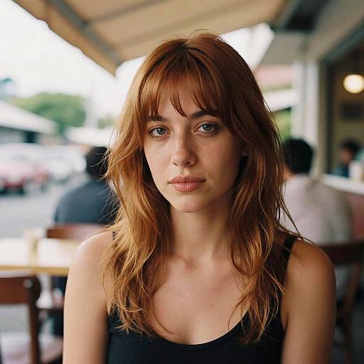 Portrait of St. Lucian Woman with Auburn Hair