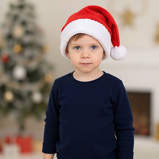 Preemie Baby in Santa Hat