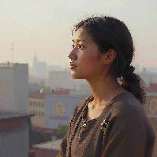 Thoughtful Immigrant Woman Portrait