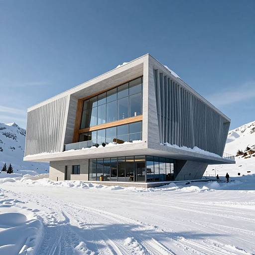 Futuristic Snowboardable Architecture in Snow