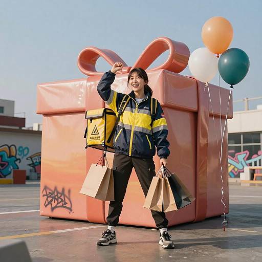 Graffiti-Style TV Ad: Energetic Courier