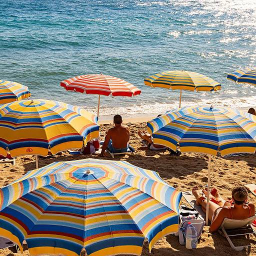 Vibrant Mediterranean Beach Scene