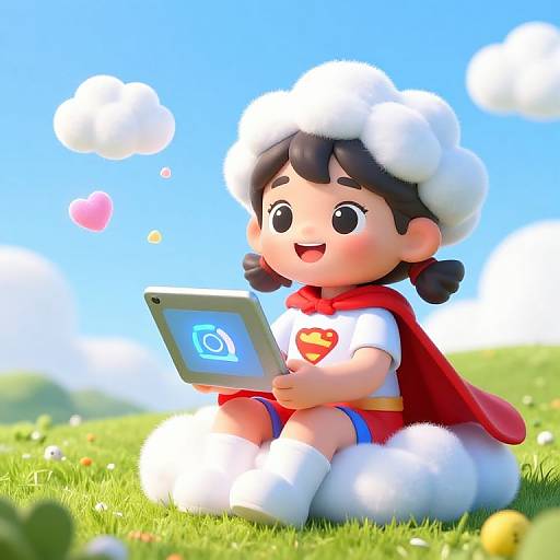 Playful Kid Portrait with AI Prompts