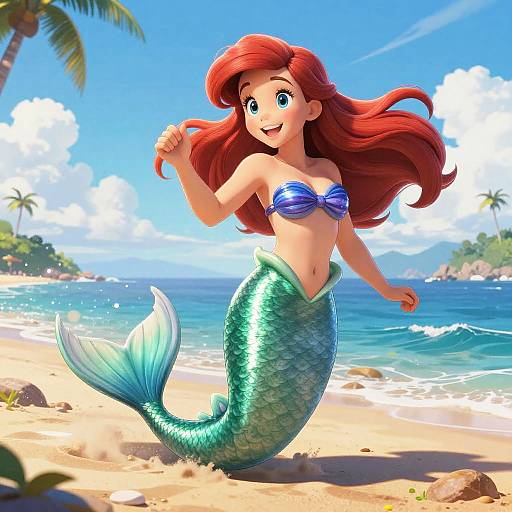 Colorful Realistic Mermaid Waifu Portrait