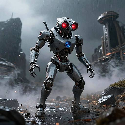 Biomechanical Falcon Scout in Fog