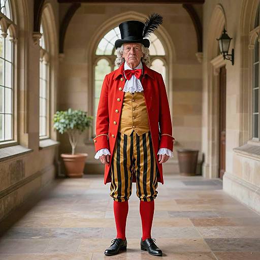 Elegant 18th-Century Costume Portrait