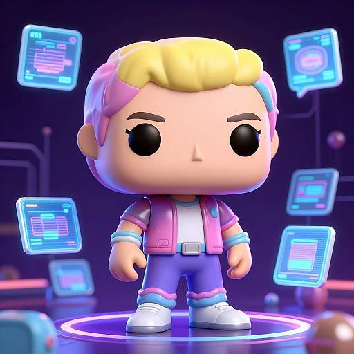 Retro-Futuristic AI Funko Pop