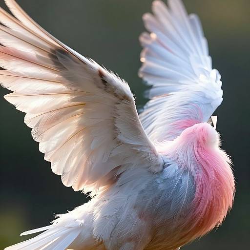 Majestic Bird with Hair Wings