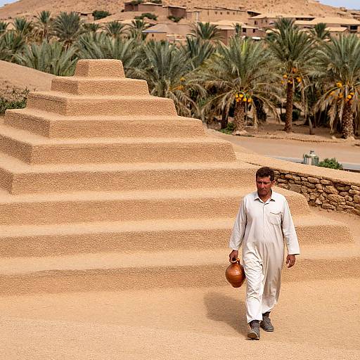 Stepped Pyramid in Moroccan Village