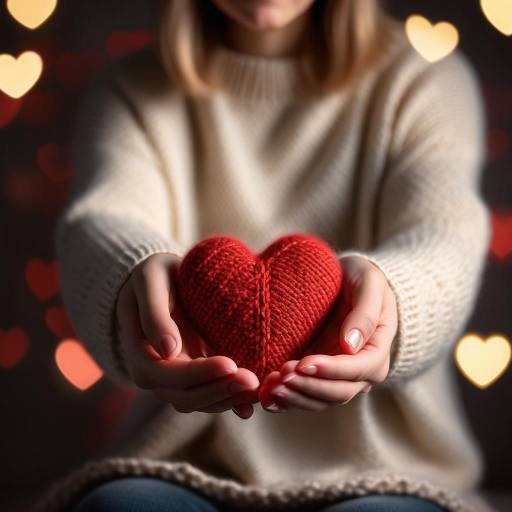 Cozy Embrace with a Glowing Heart