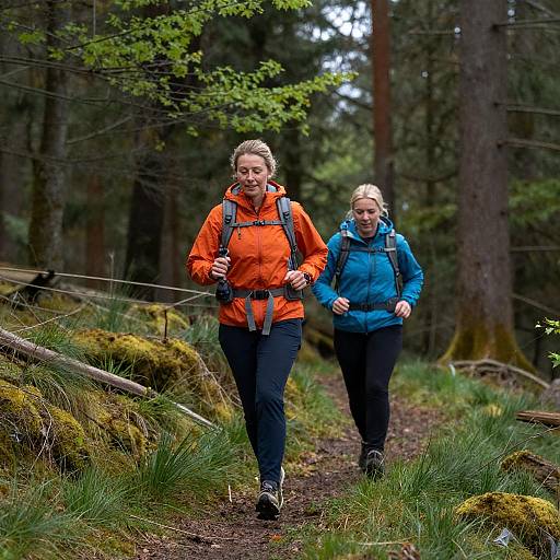 Hiking Adventure: Women in the Forest