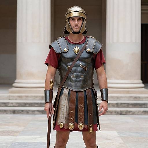 Man in Roman Centurion Costume