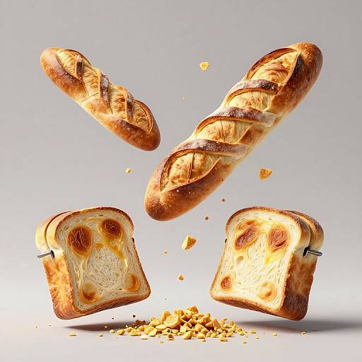 Surreal 3D Levitation Toaster Art