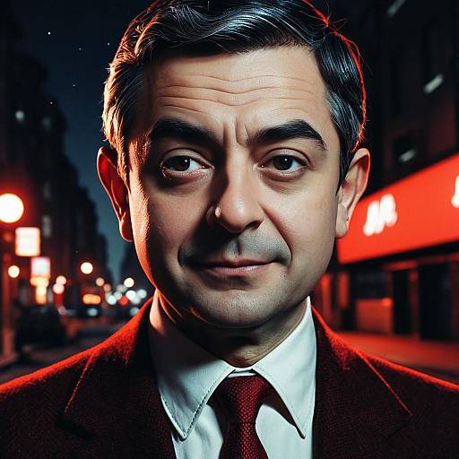 Anime-Style Mr. Bean Comic Portrait