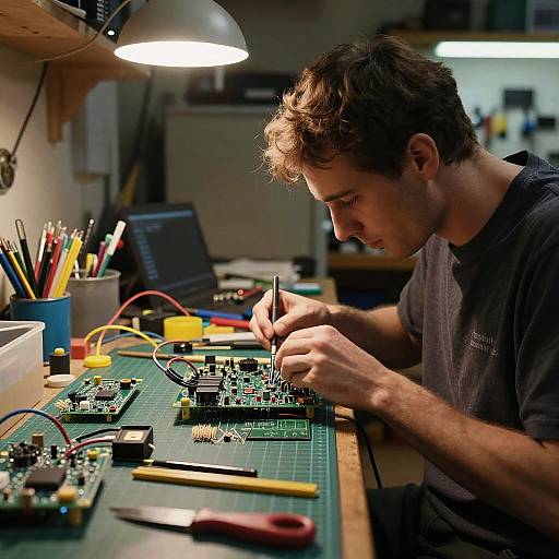 Skilled Technician Repairing PCs