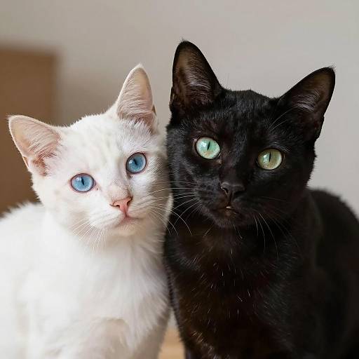 Two Cats Close Together