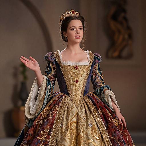 Elegant Woman in Regal Gown