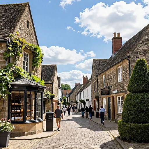Medieval Town with Topiary and Bakery