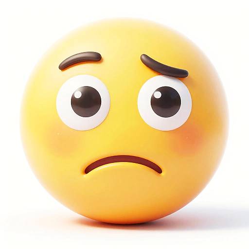 3D Skeptical Emoji Render