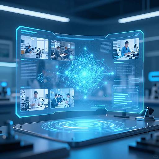 Futuristic AI Holographic Interface