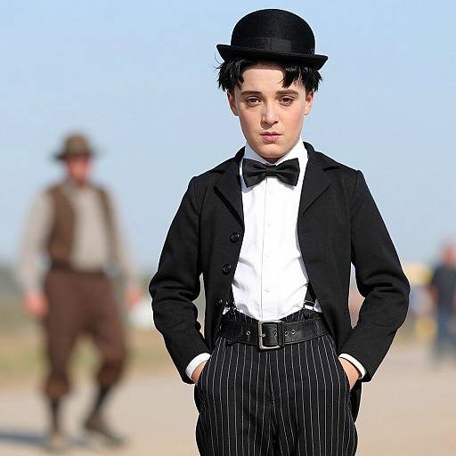 Boy in Charlie Chaplin Costume