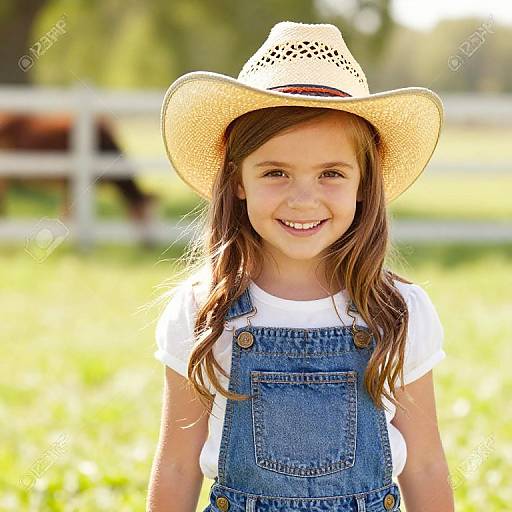 Pretty Little Cowgirl Stock Image