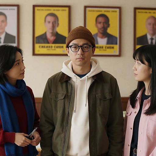 Candid Room Portrait with Patterned Decor