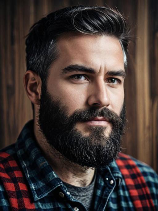 Man in Lumberjack Costume with Beard