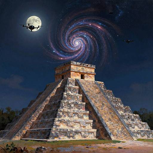 Futuristic Aztec Vortex at Chichen Itza