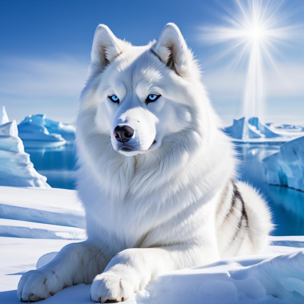 Majestic Siberian Husky Guardian of Arctic