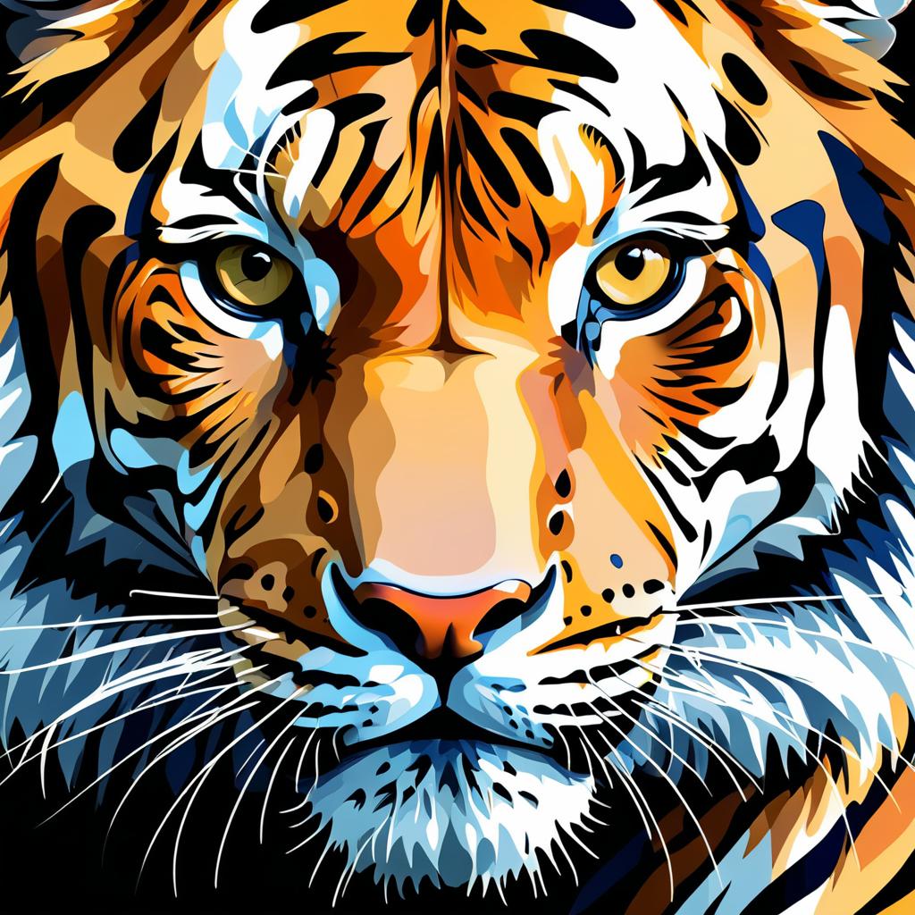 Soulful Tiger Vector Art Design